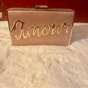 PreLoved BCBG MAXAZRIA Armour clutch in bare pink